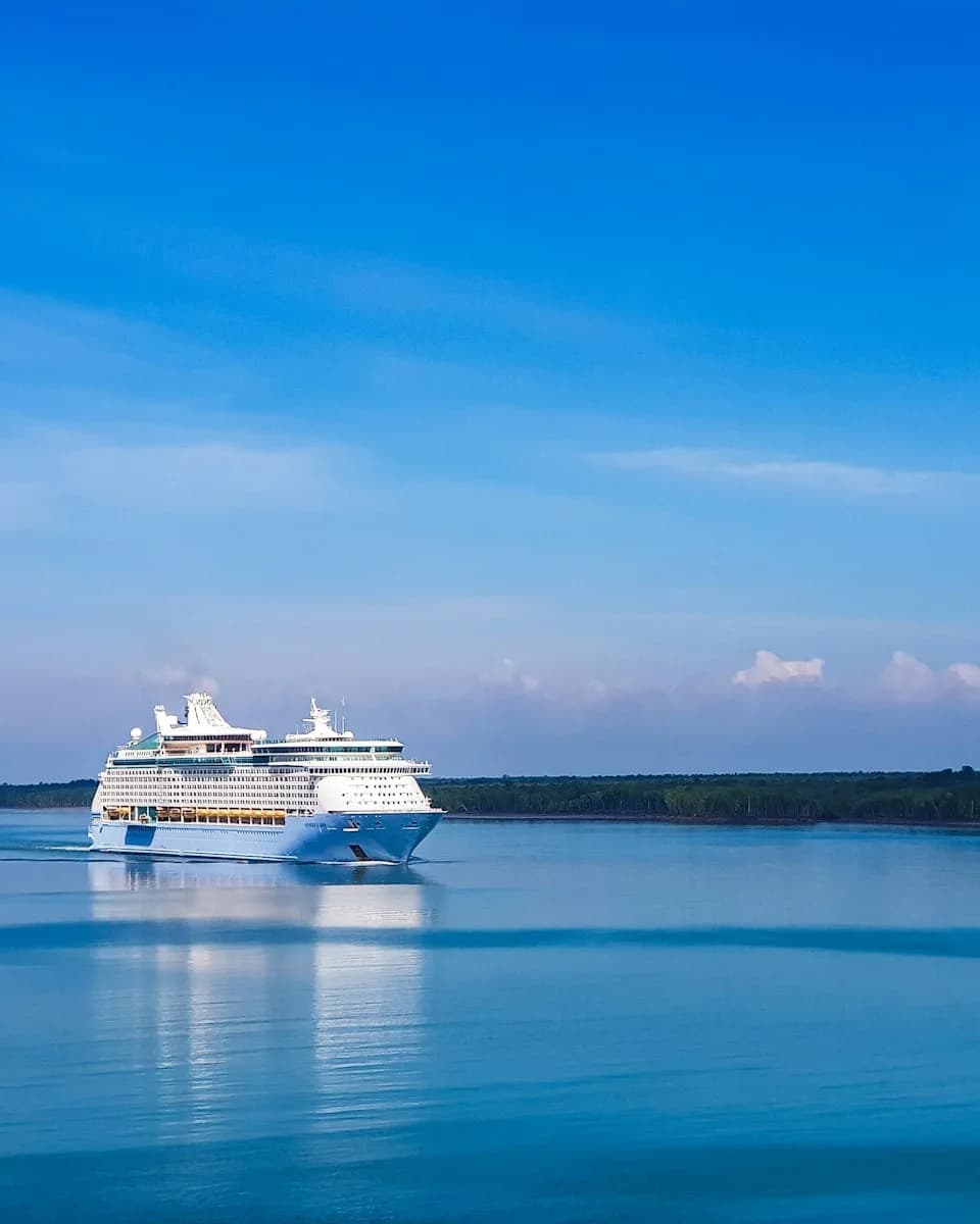 Royal Caribbean's Voyager of the Seas sailing into Port Klang, Malaysia