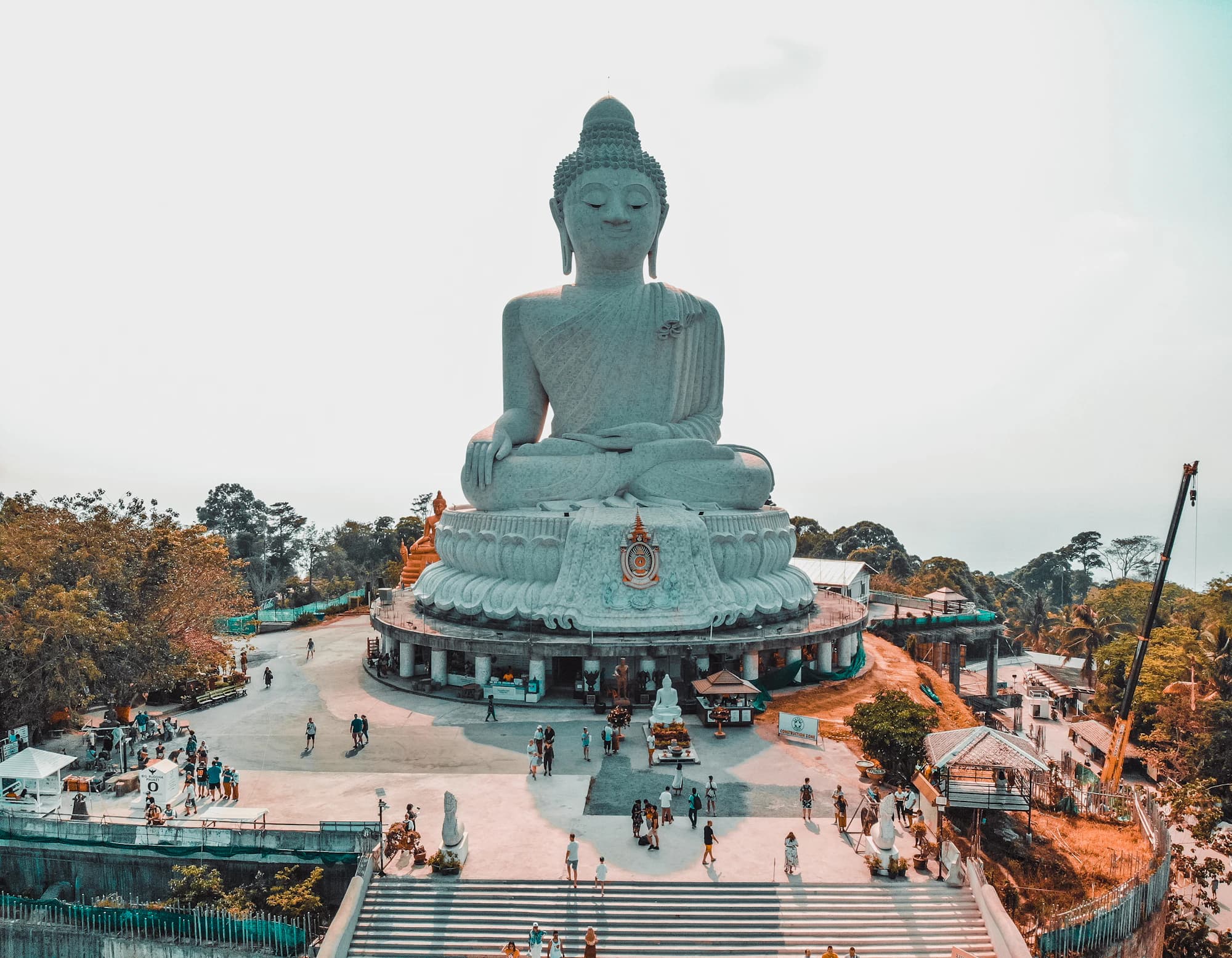 Visitors on the terraces below Phuket's Big Buddha