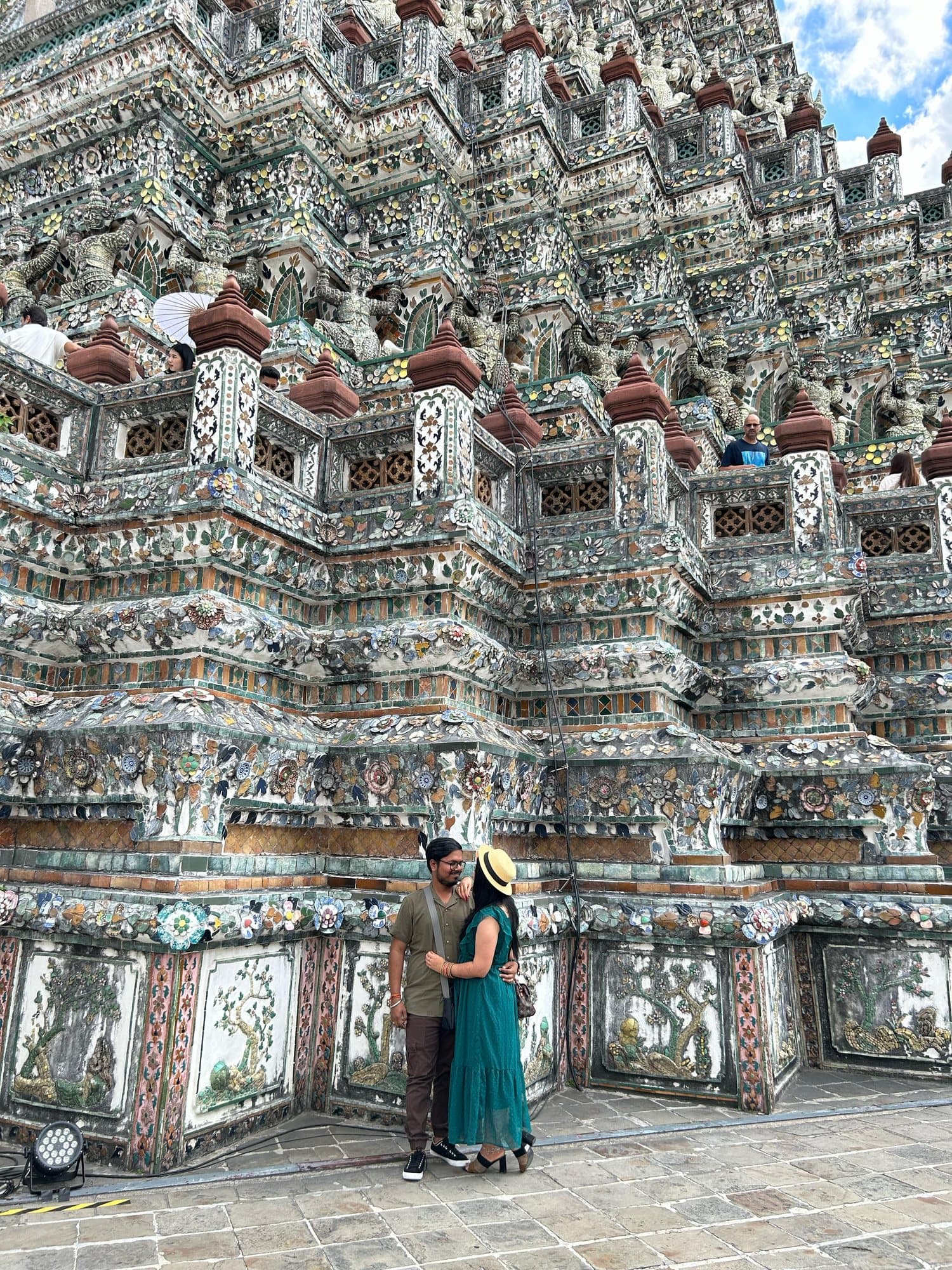 A couple at Wat Arun, Bangkok
