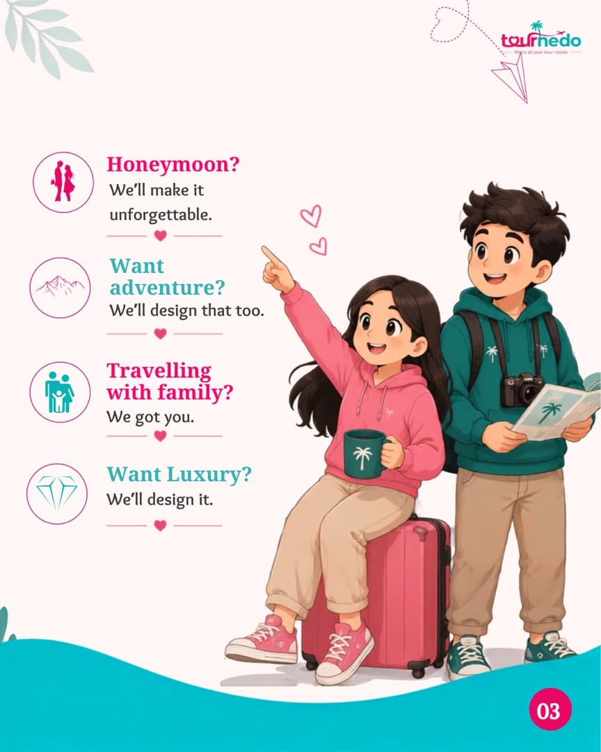Instagram post: honeymoon, adventure, family or luxury